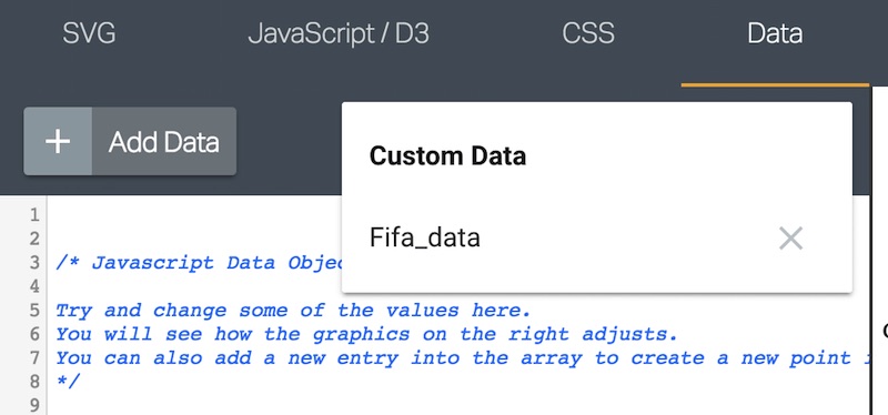 importing custom data screenshot