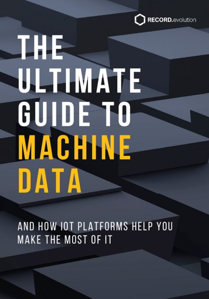 Whitepaper Cover of the Ultimate Guide to Machine Data by Record Evolution