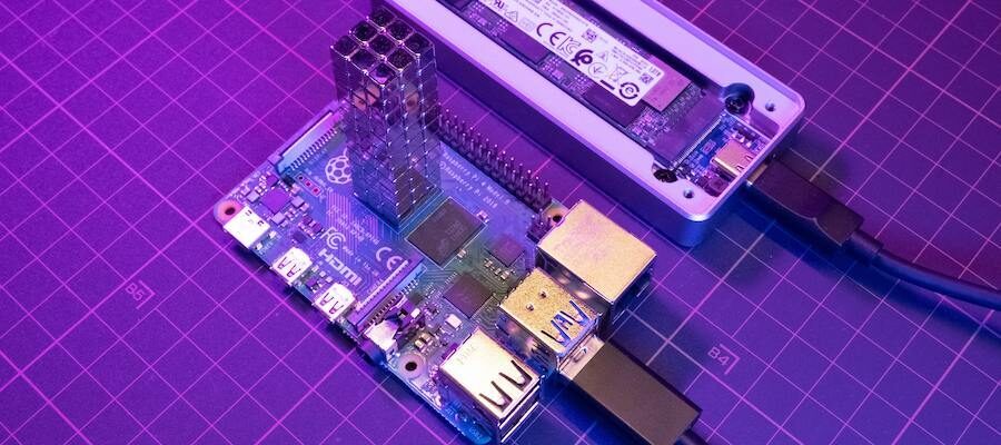 Raspberry Pi used in the flashing process for an IoT device